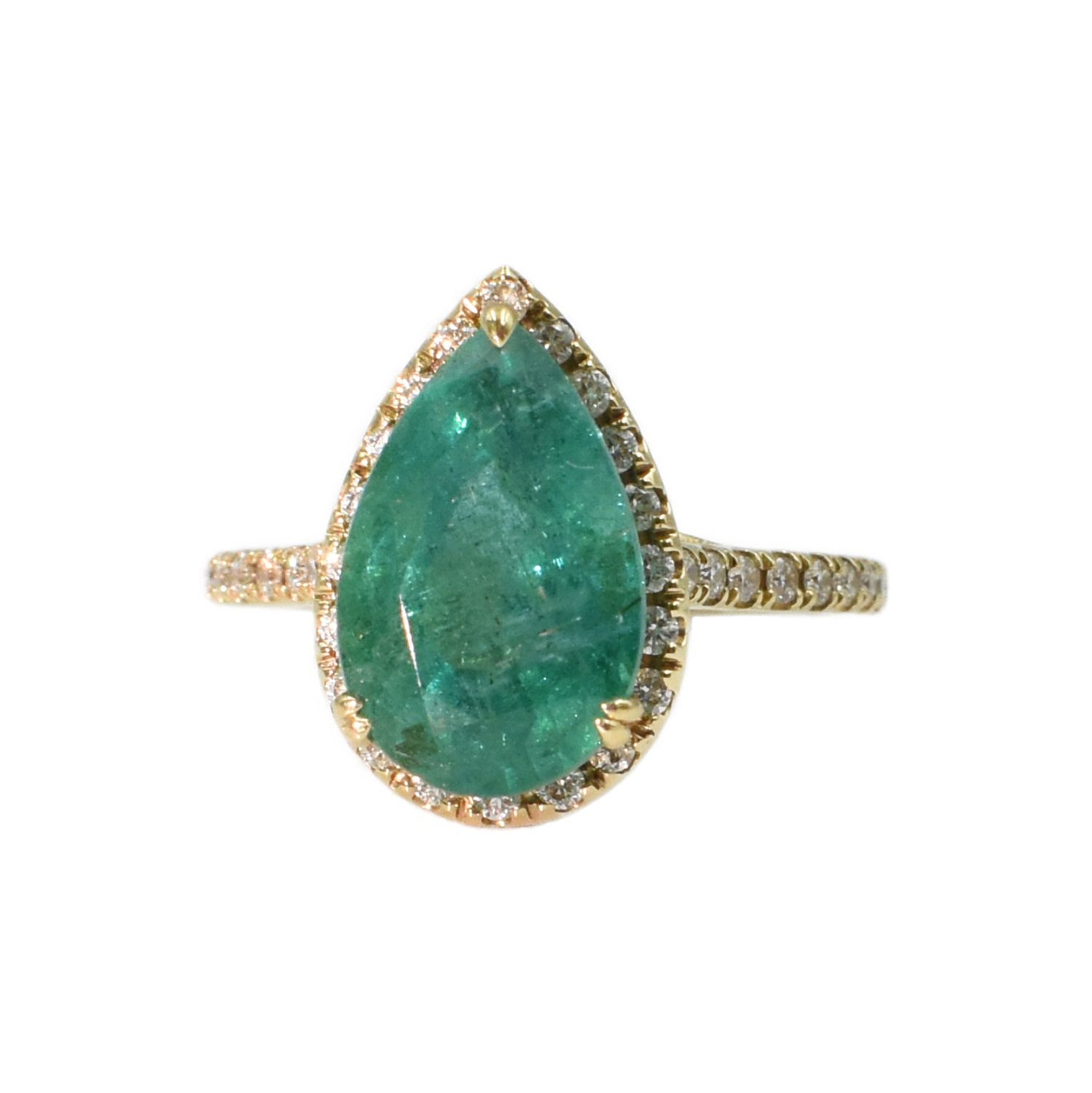 Anillo Esmeralda y Diamantes