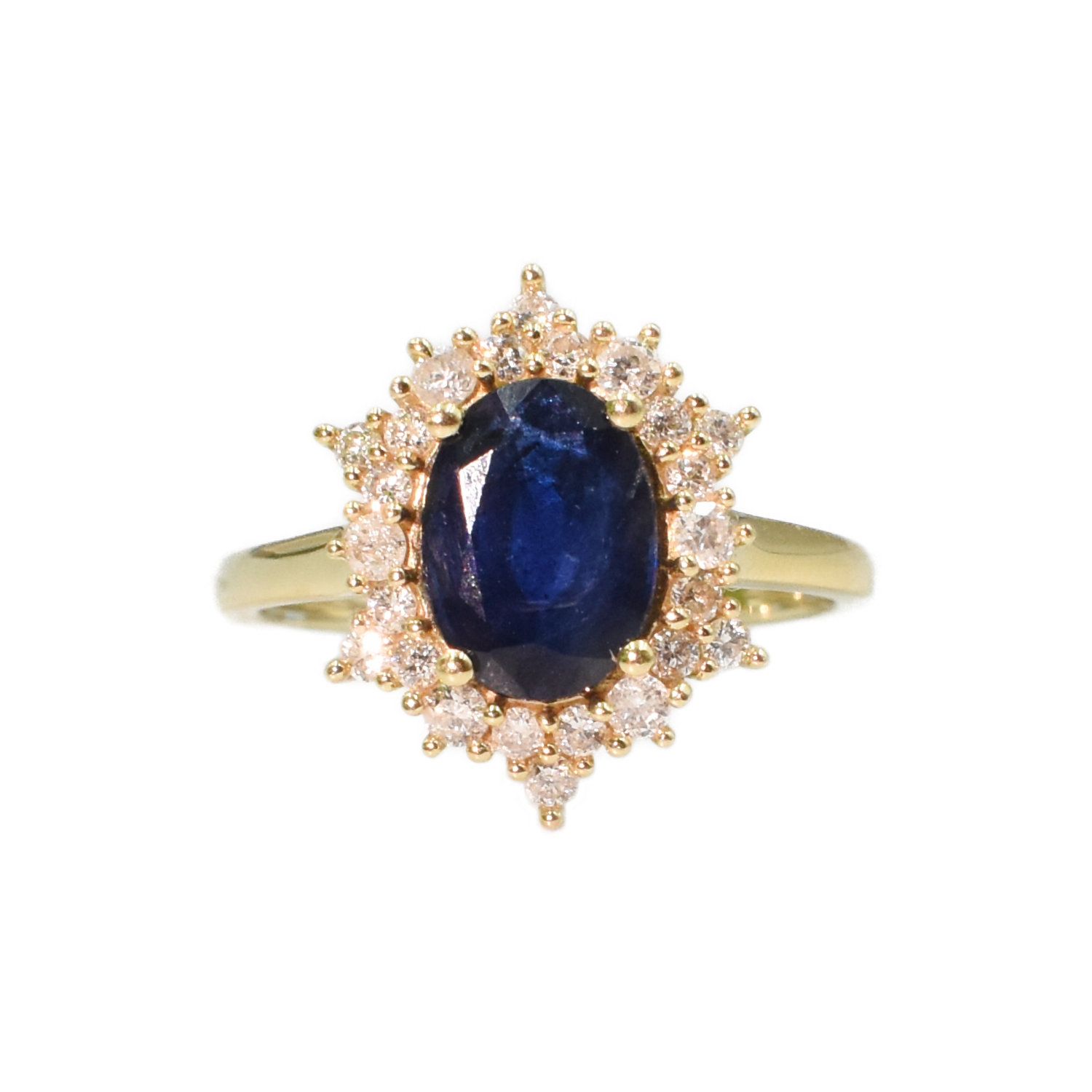 Anillo Zafiro y Diamantes