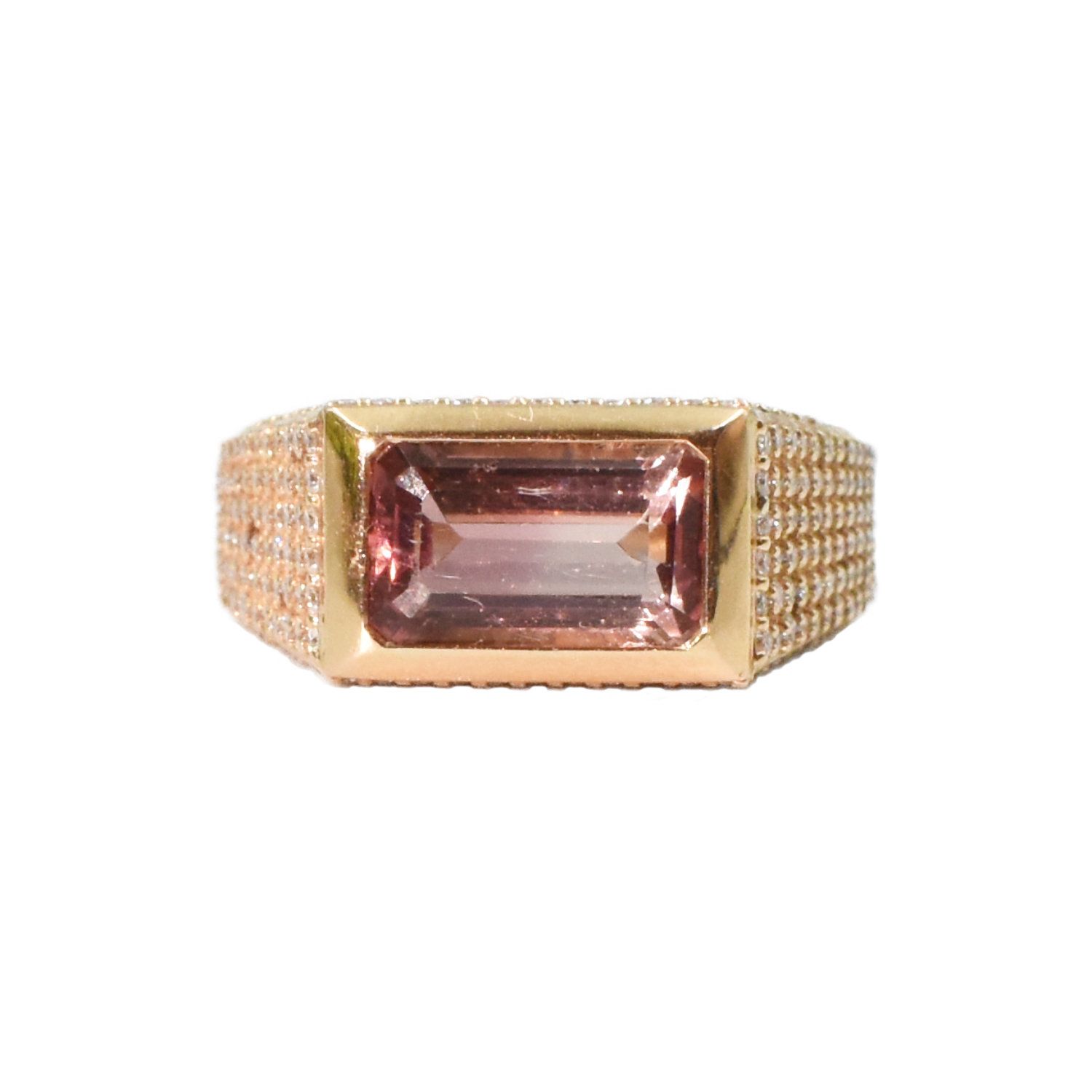 Anillo Turmalina y Diamantes