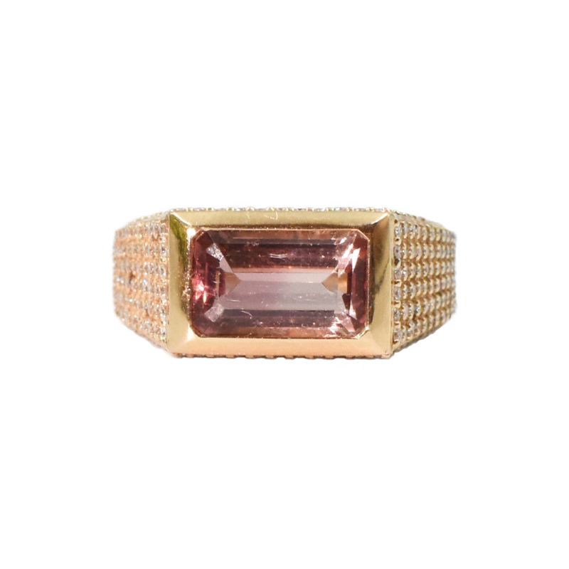 Anillo Turmalina y Diamantes