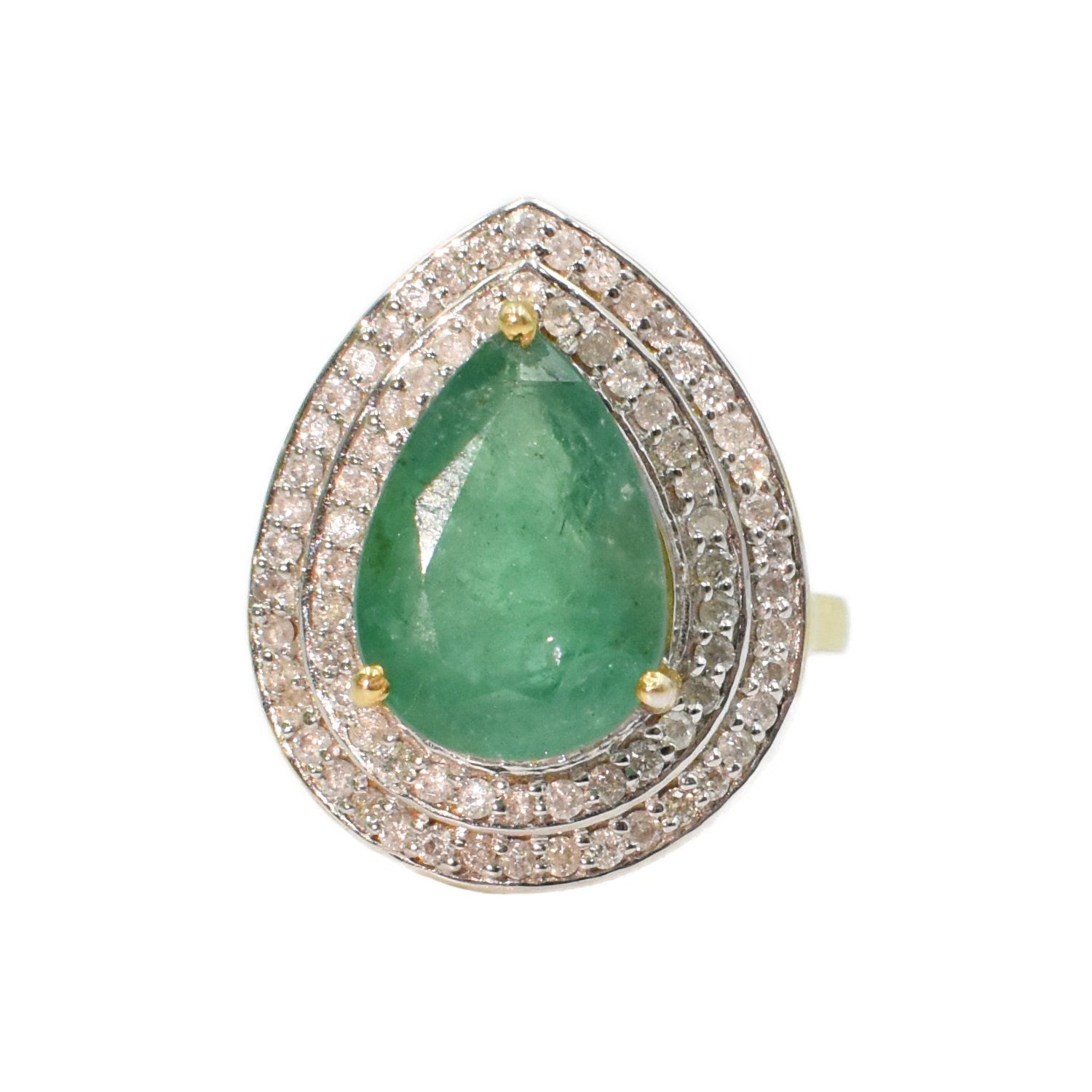 Anillo Esmeralda y Diamantes