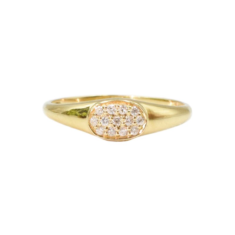 Anillo Ovalo Diamantes
