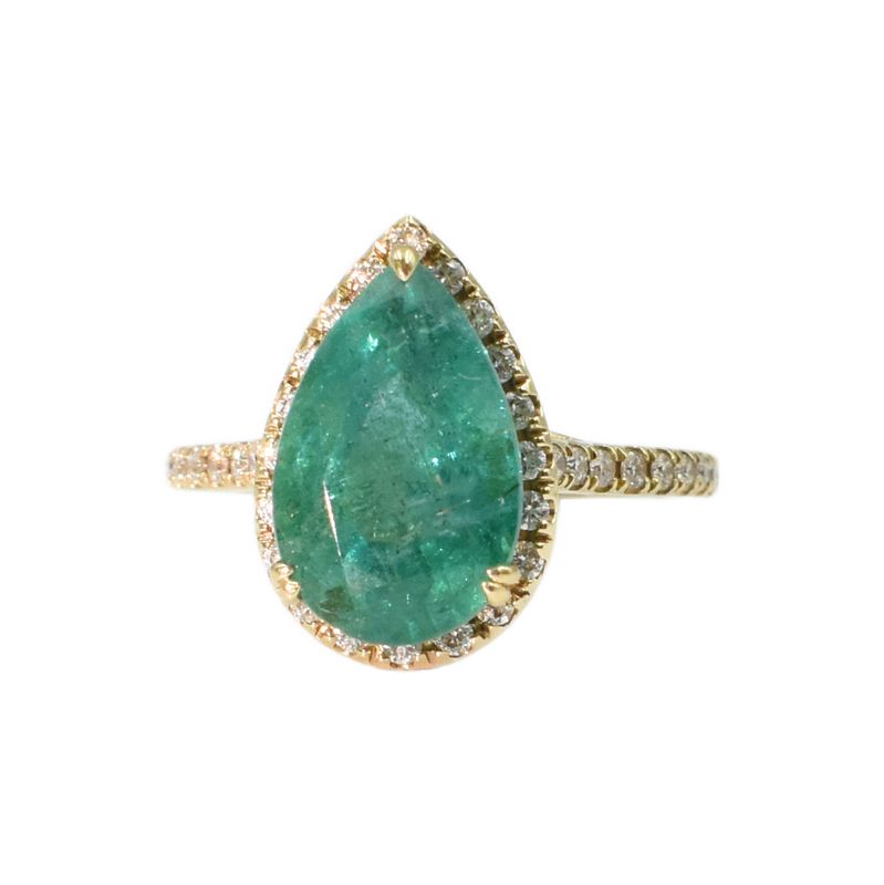 Anillo Esmeralda y Diamantes