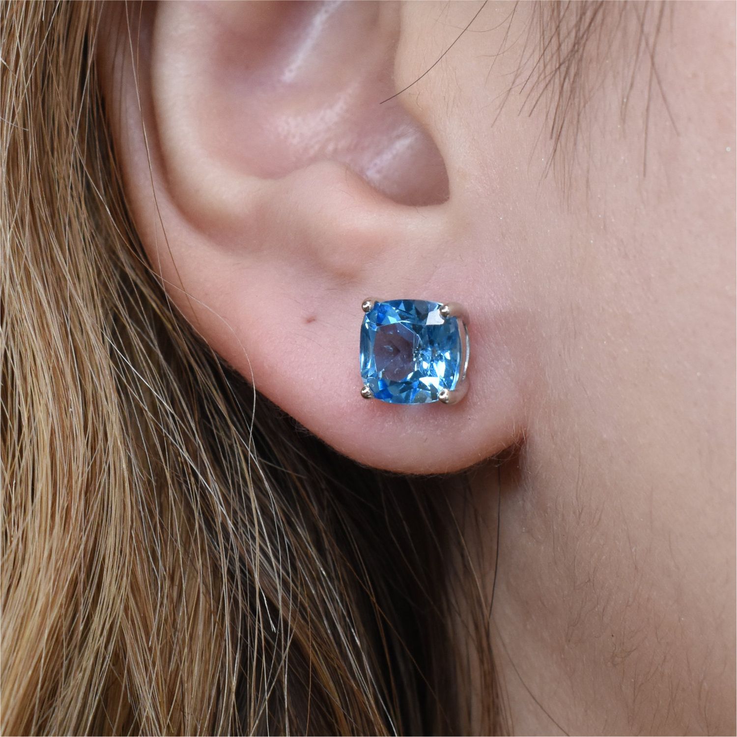 Aretes Topacios Azules