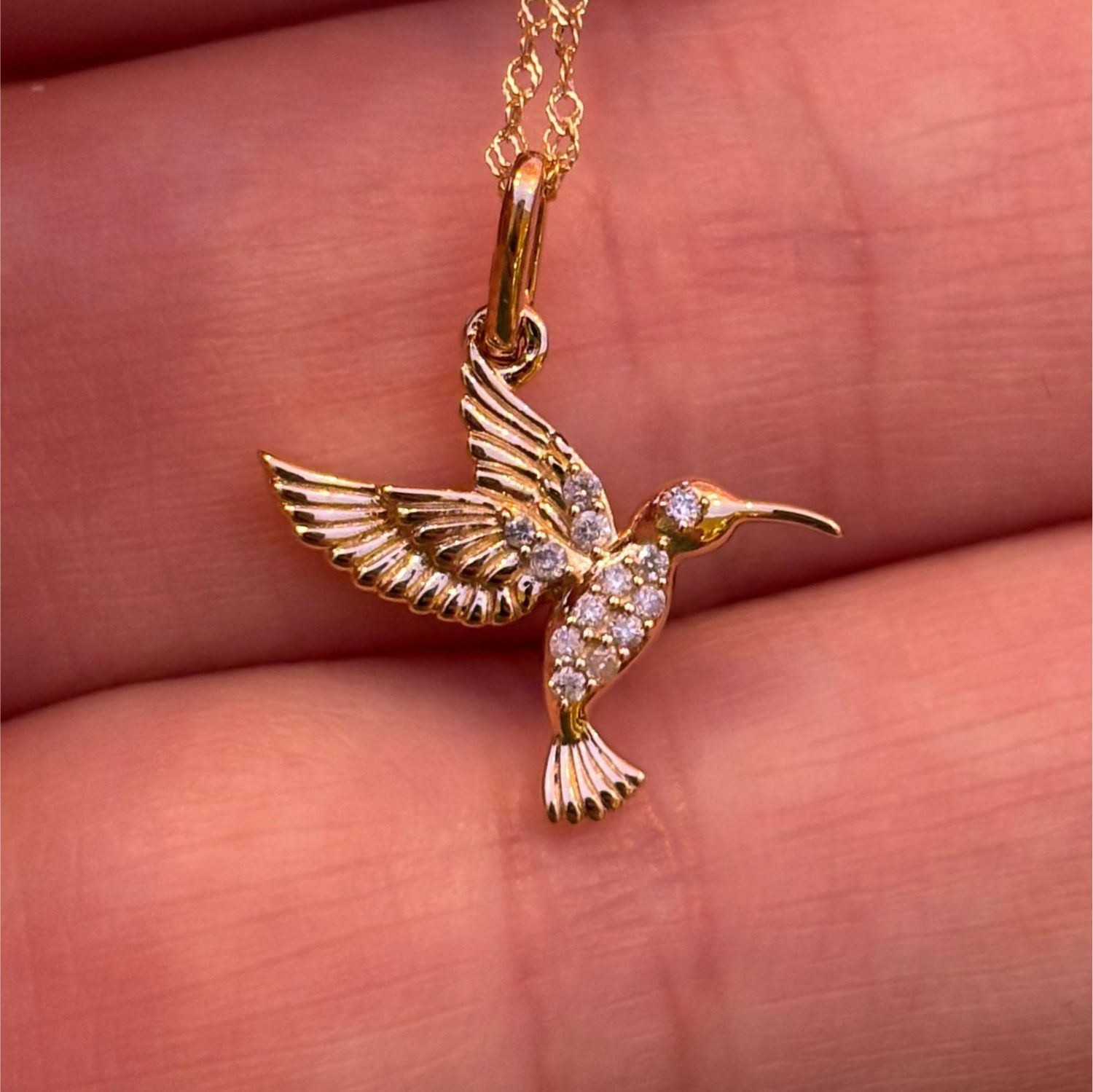 Collar Colibrí Diamantes