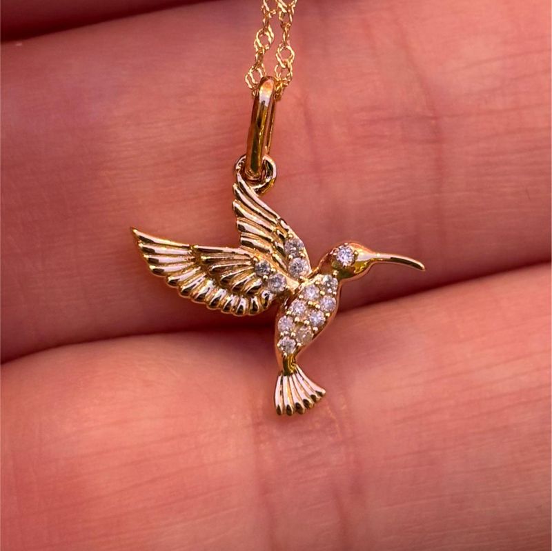 Collar Colibrí Diamantes