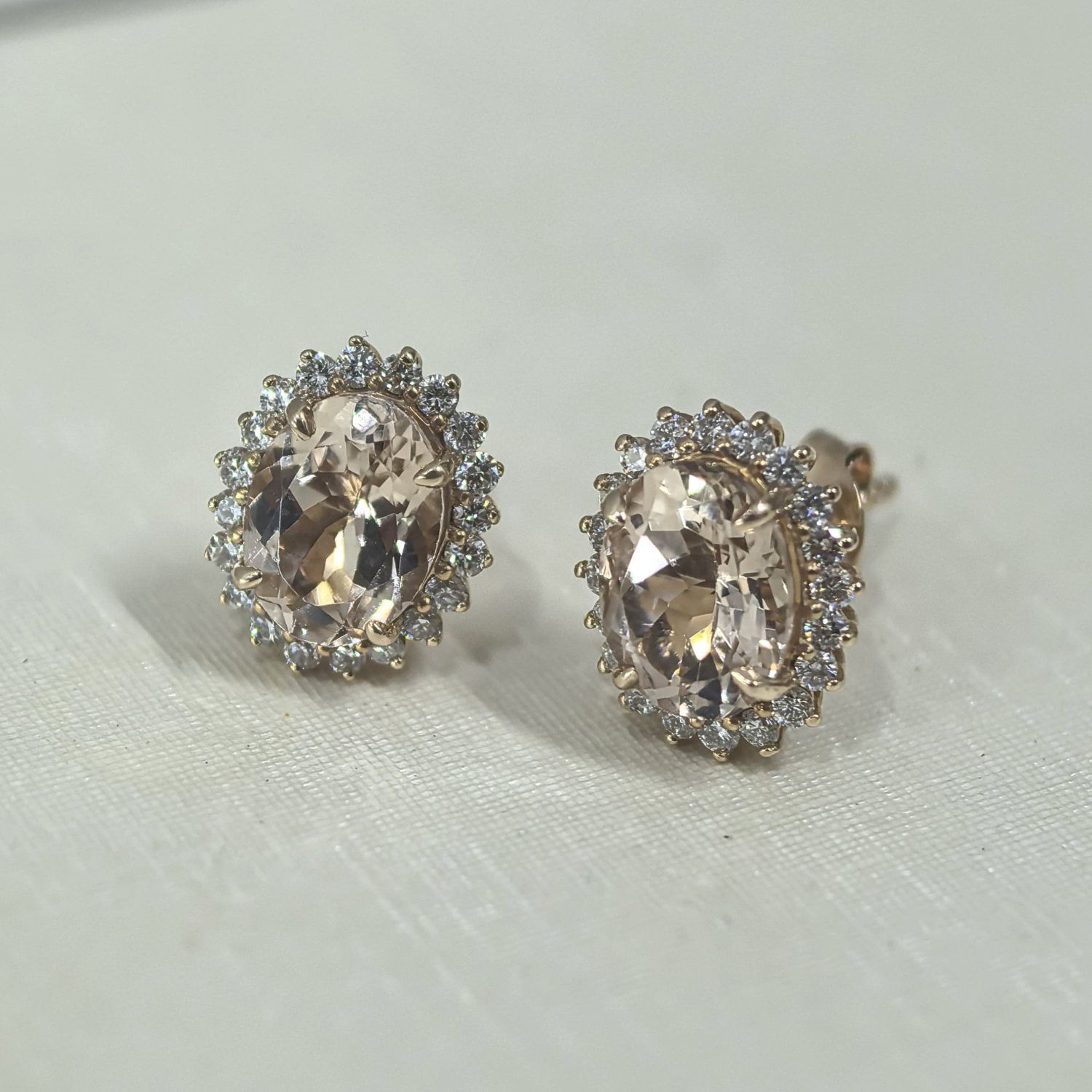 Aretes Morganitas y Diamantes