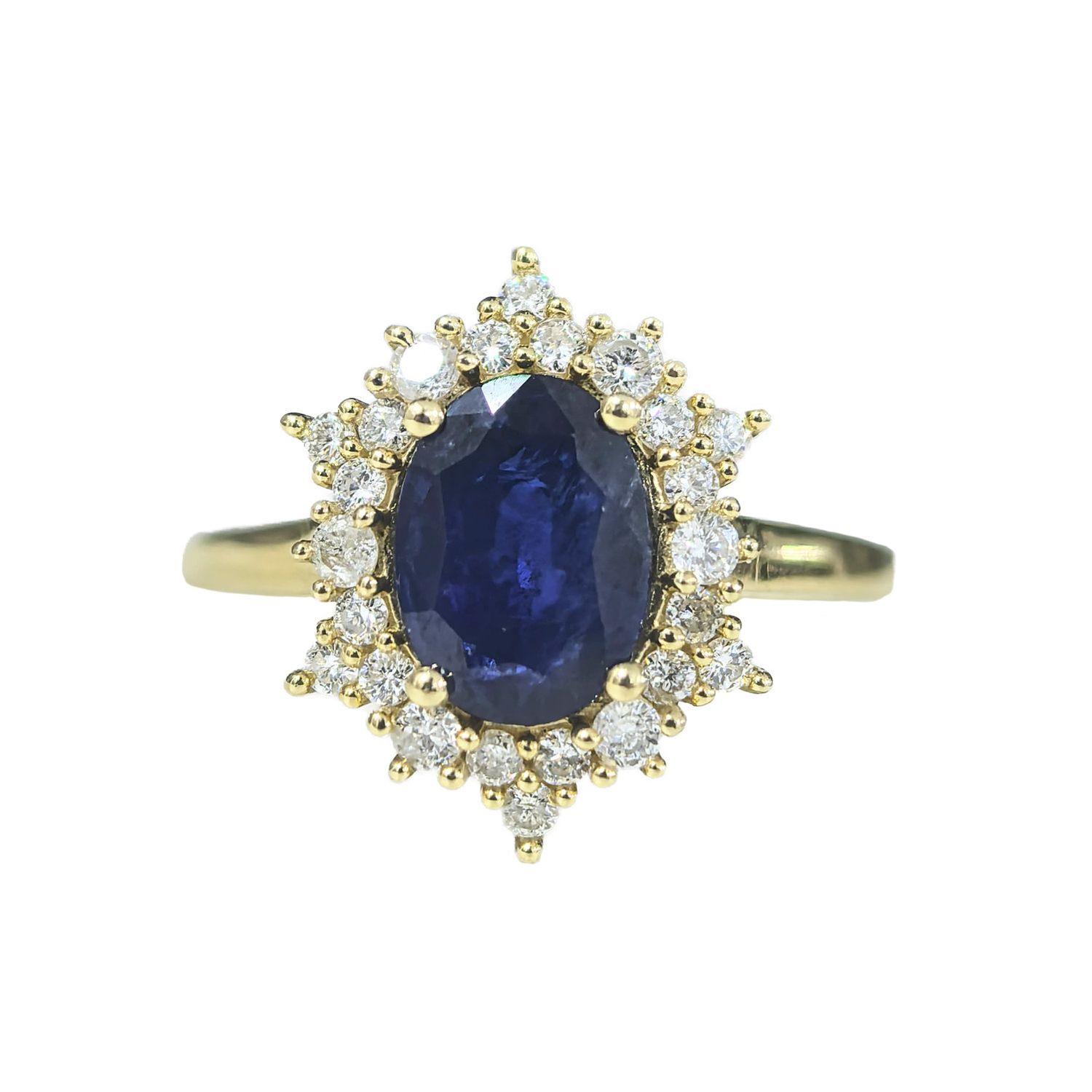 Anillo Zafiro y Diamantes