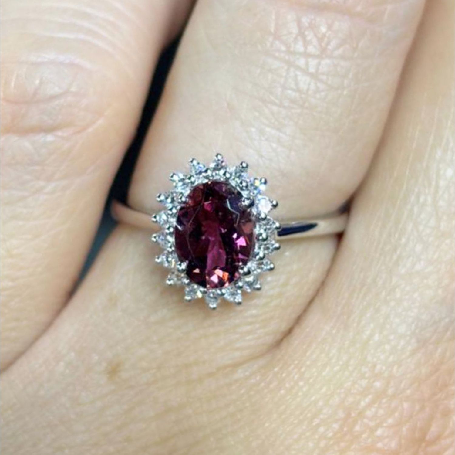 Anillo Turmalina Rosa
