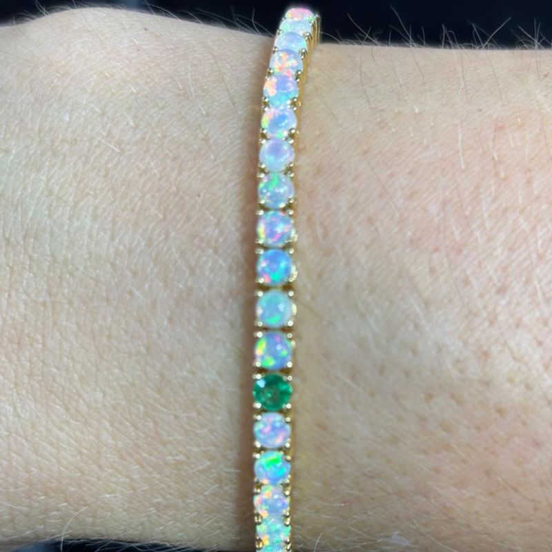 ​Pulsera Opalos y Esmeralda