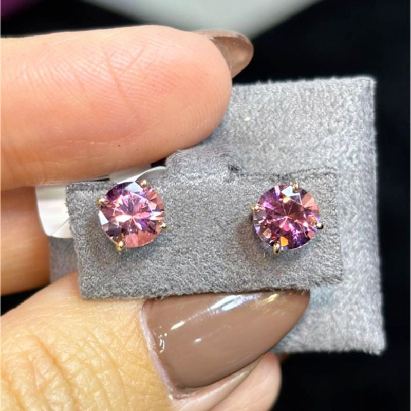 Aretes Turmalinas Rosas