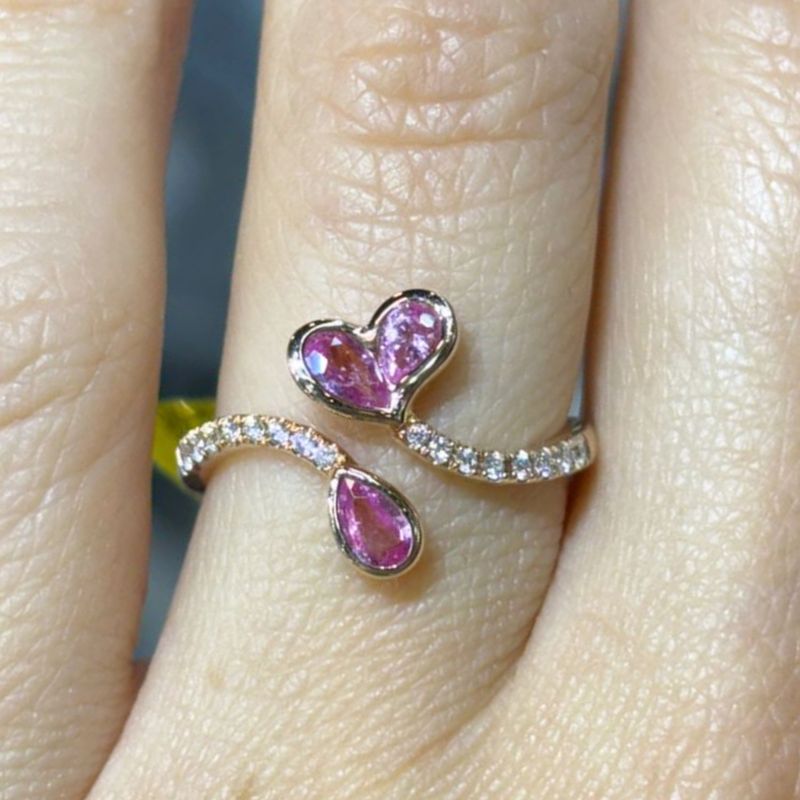 ​Anillo Zafiros Rosas
