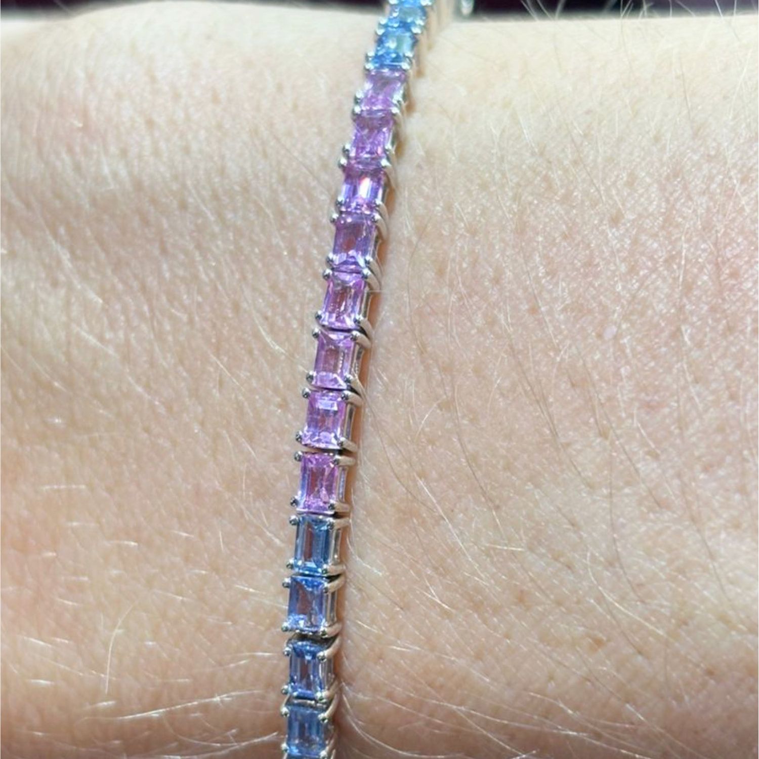 ​Pulsera Tennis Zafiros Multicolor