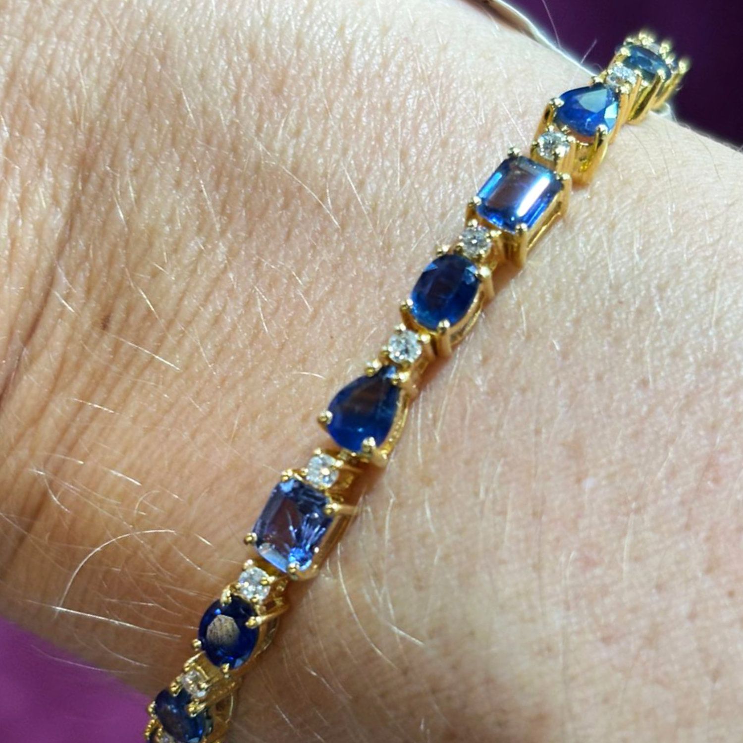 ​Pulsera Zafiros y Diamantes