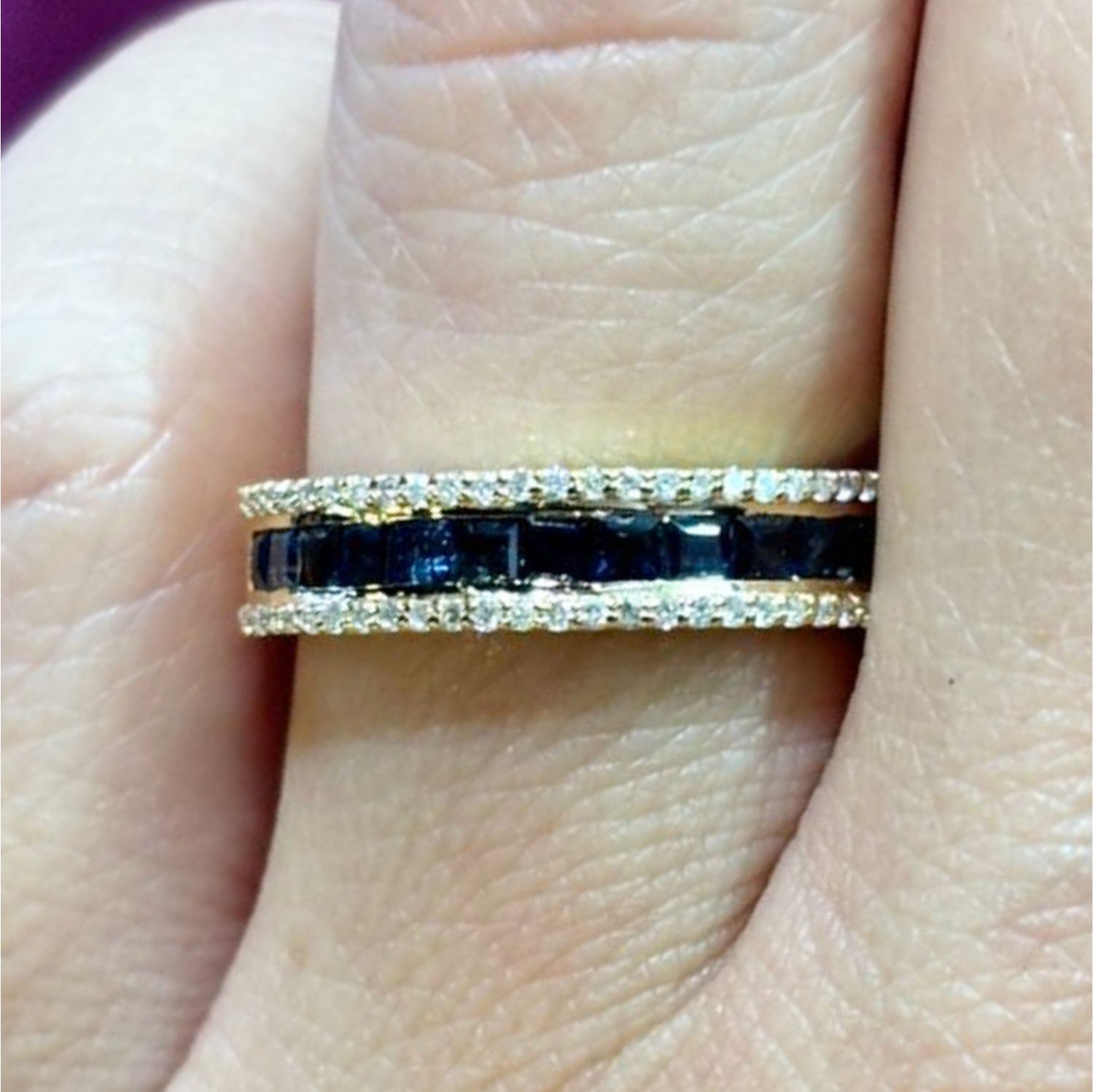​Anillo Zafiros y Diamantes