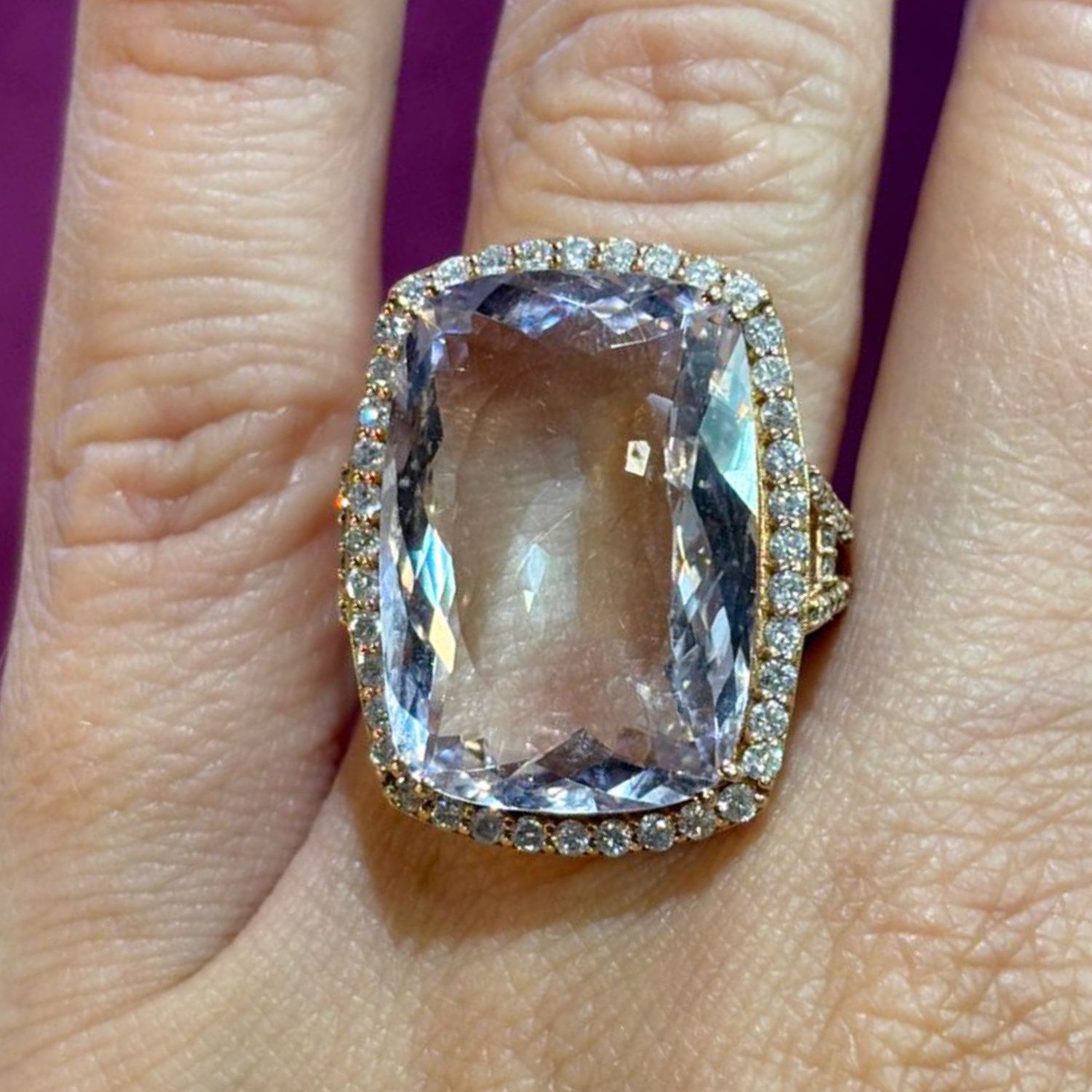 Anillo Morganita y Diamantes