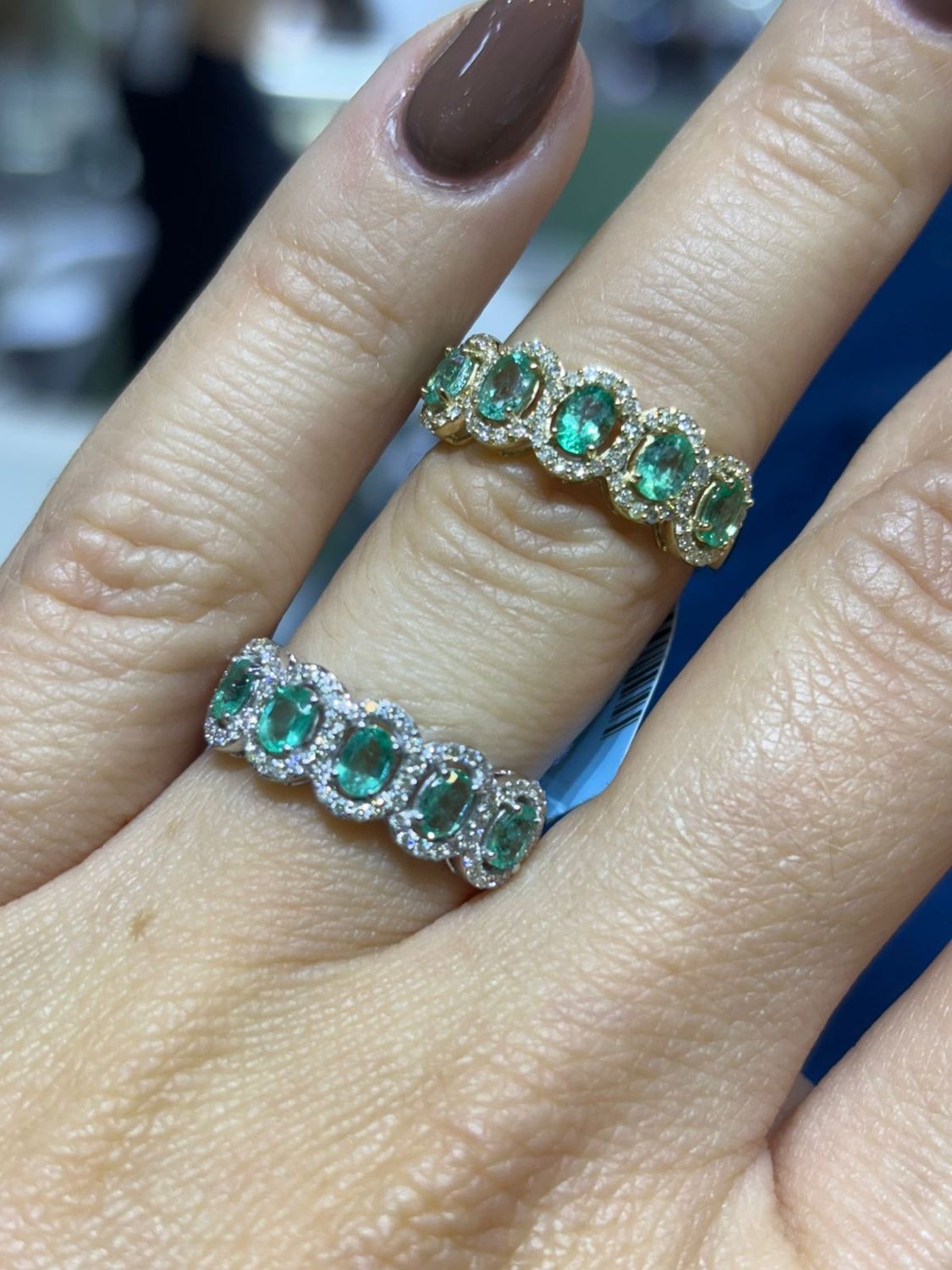 Anillo Esmeraldas, Zafiros o Rubíes y Diamantes