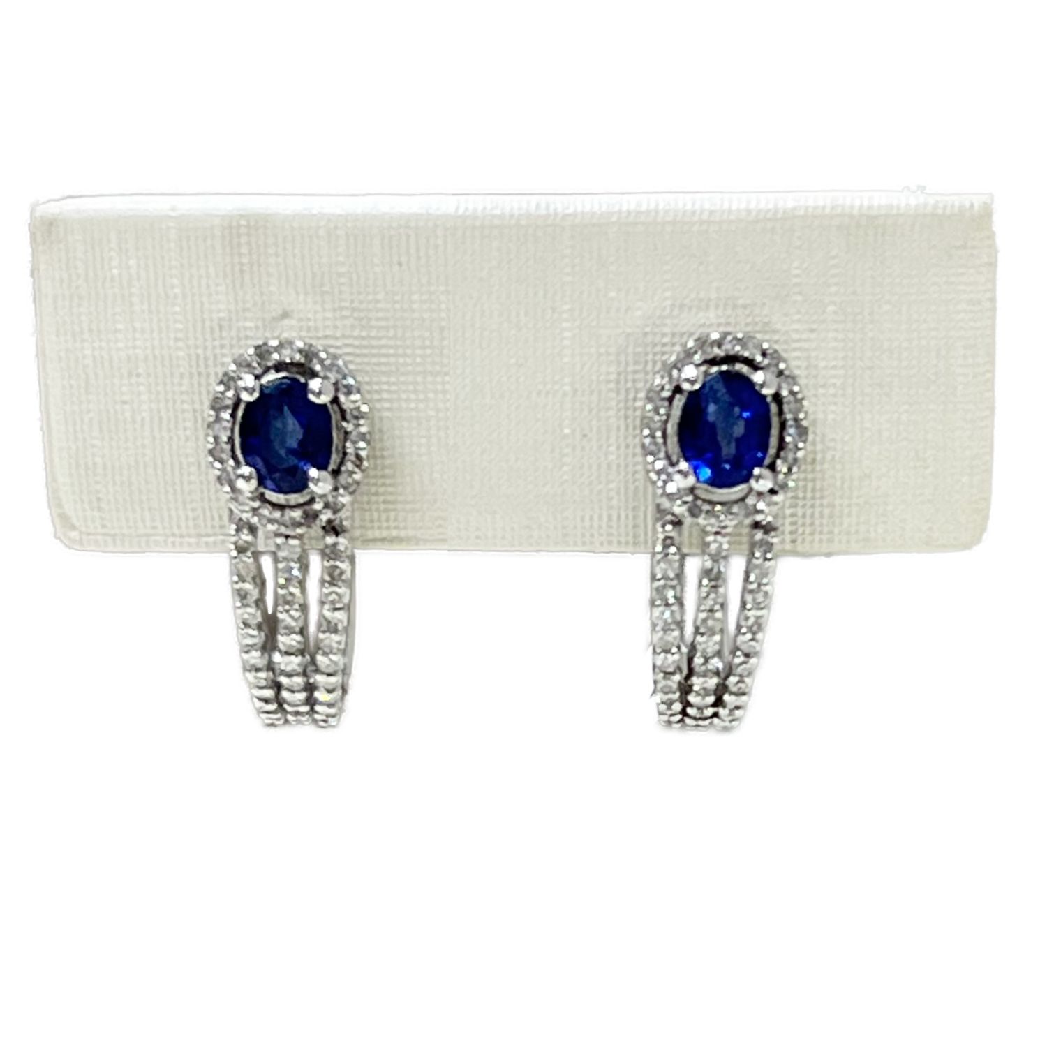 Aretes Zafiros y Diamantes