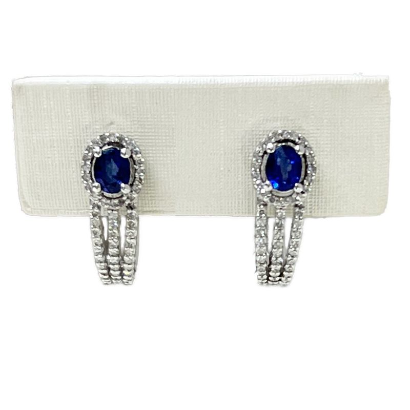 Aretes Zafiros y Diamantes