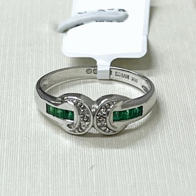 Anillo Esmeraldas y Diamantes