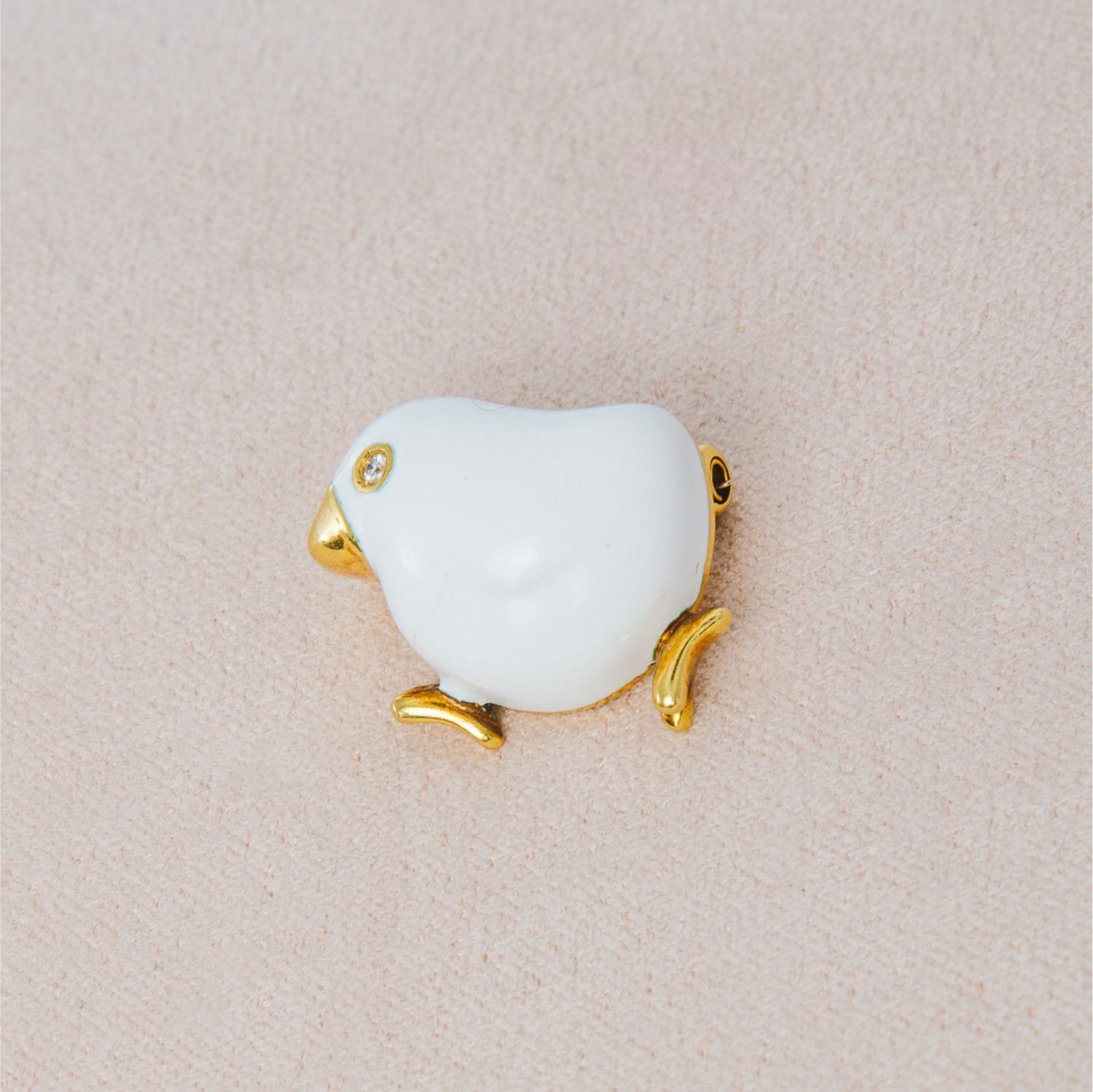 Prendedor Pollito Diamante