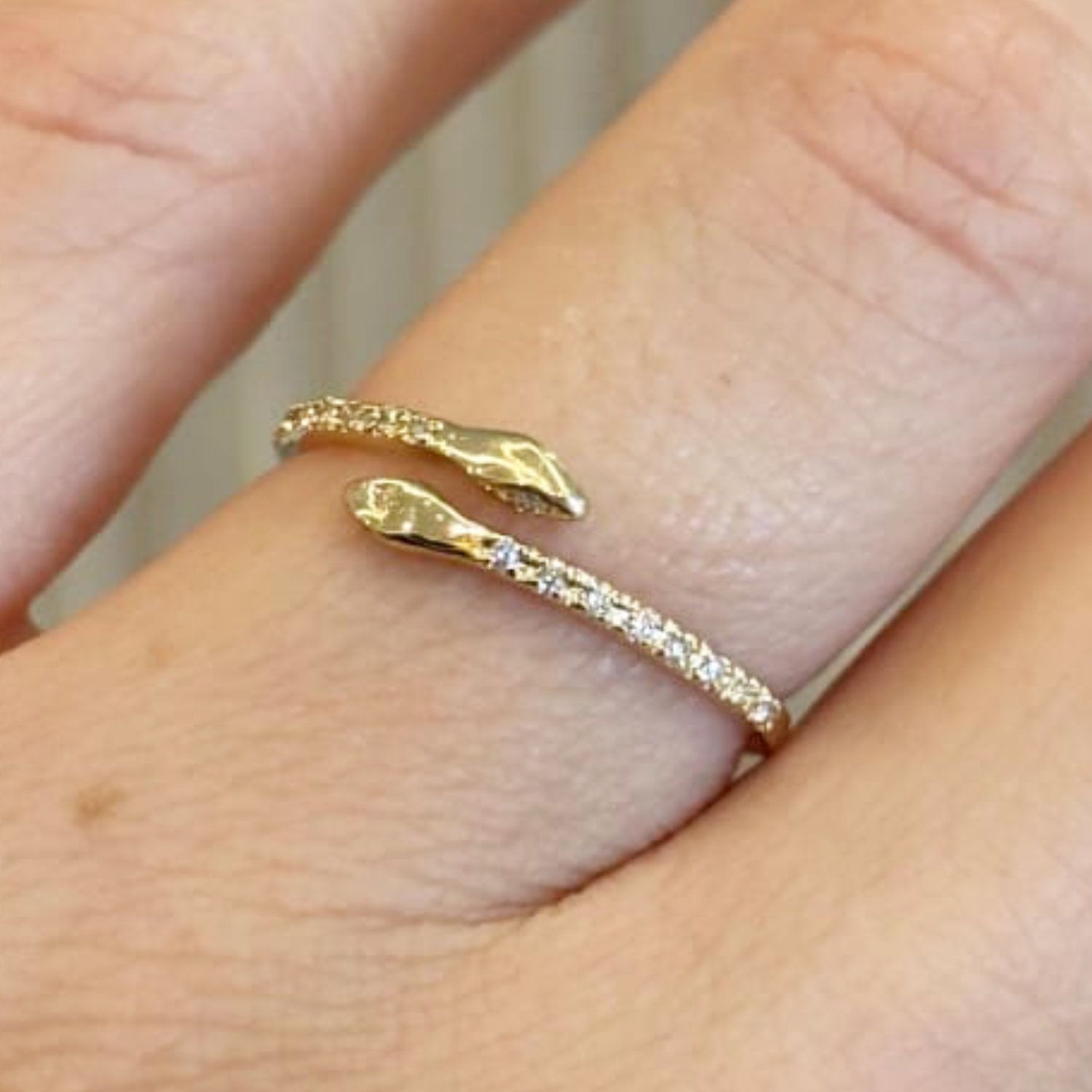 Anillo Serpientes Diamantes