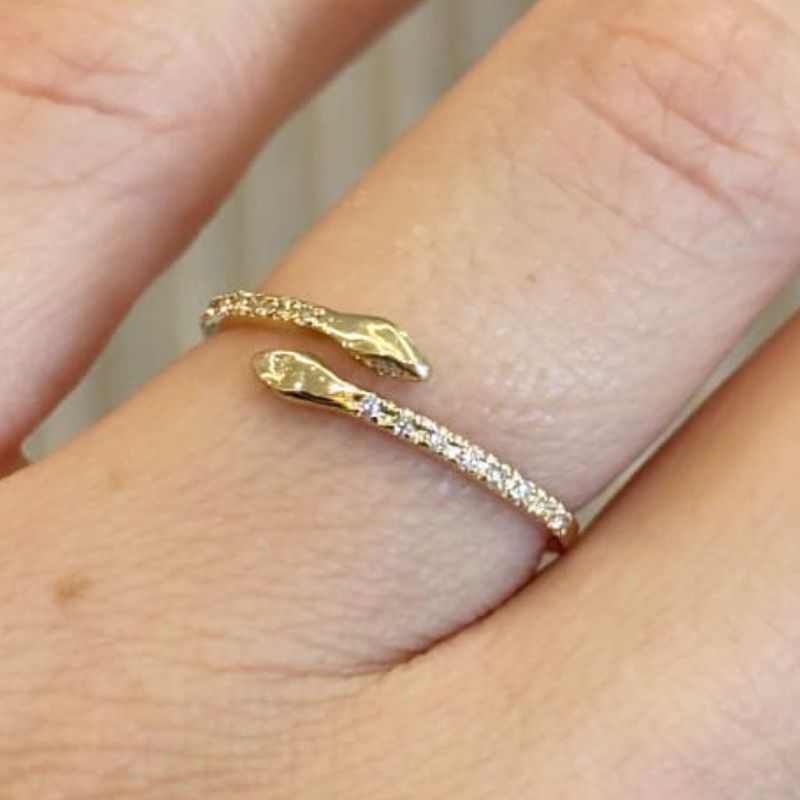 Anillo Serpientes Diamantes