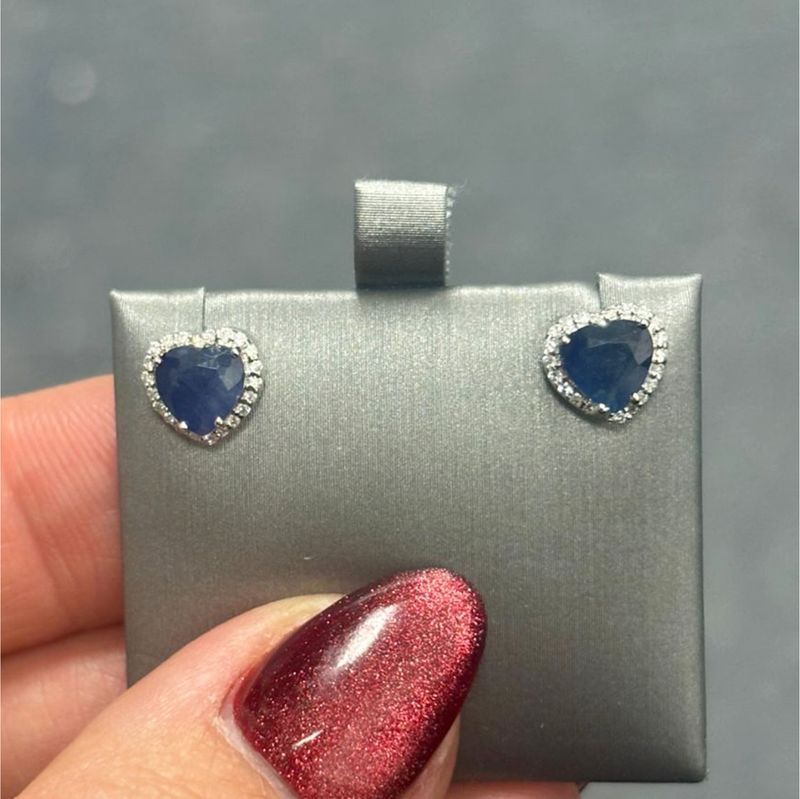​Aretes Zafiros y Diamantes