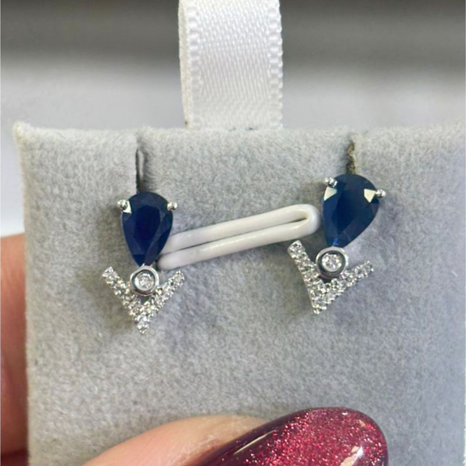 ​Aretes Zafiros y Diamantes
