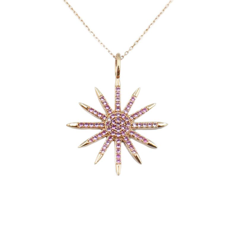 Collar Estrella Zafiros Rosa