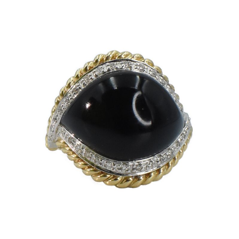 Anillo Onix y Diamantes