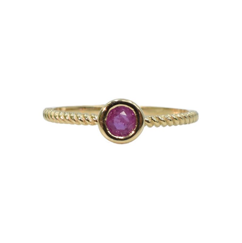 Anillo Rubí Biselado