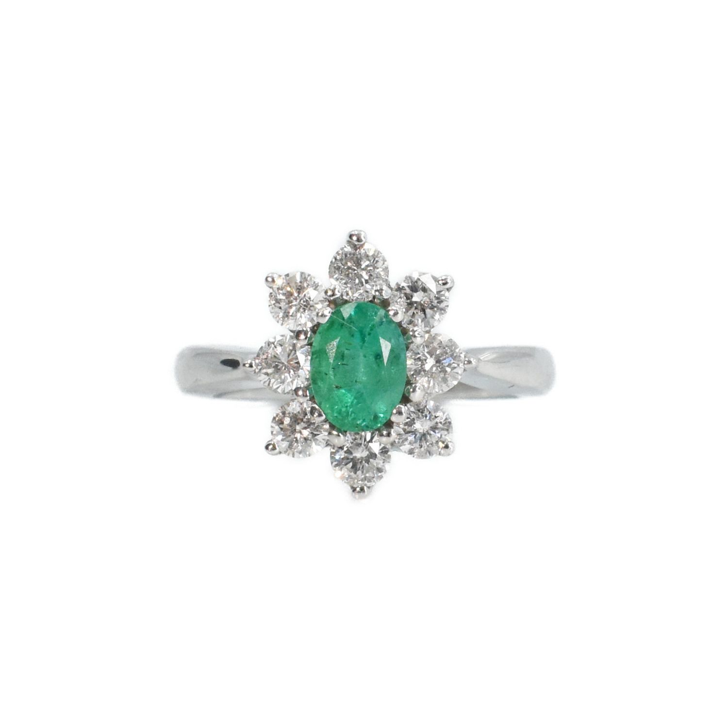 Anillo Esmeralda y Diamantes