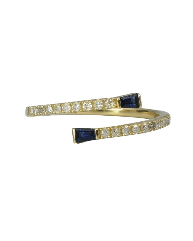 Anillo Zafiros y Diamantes