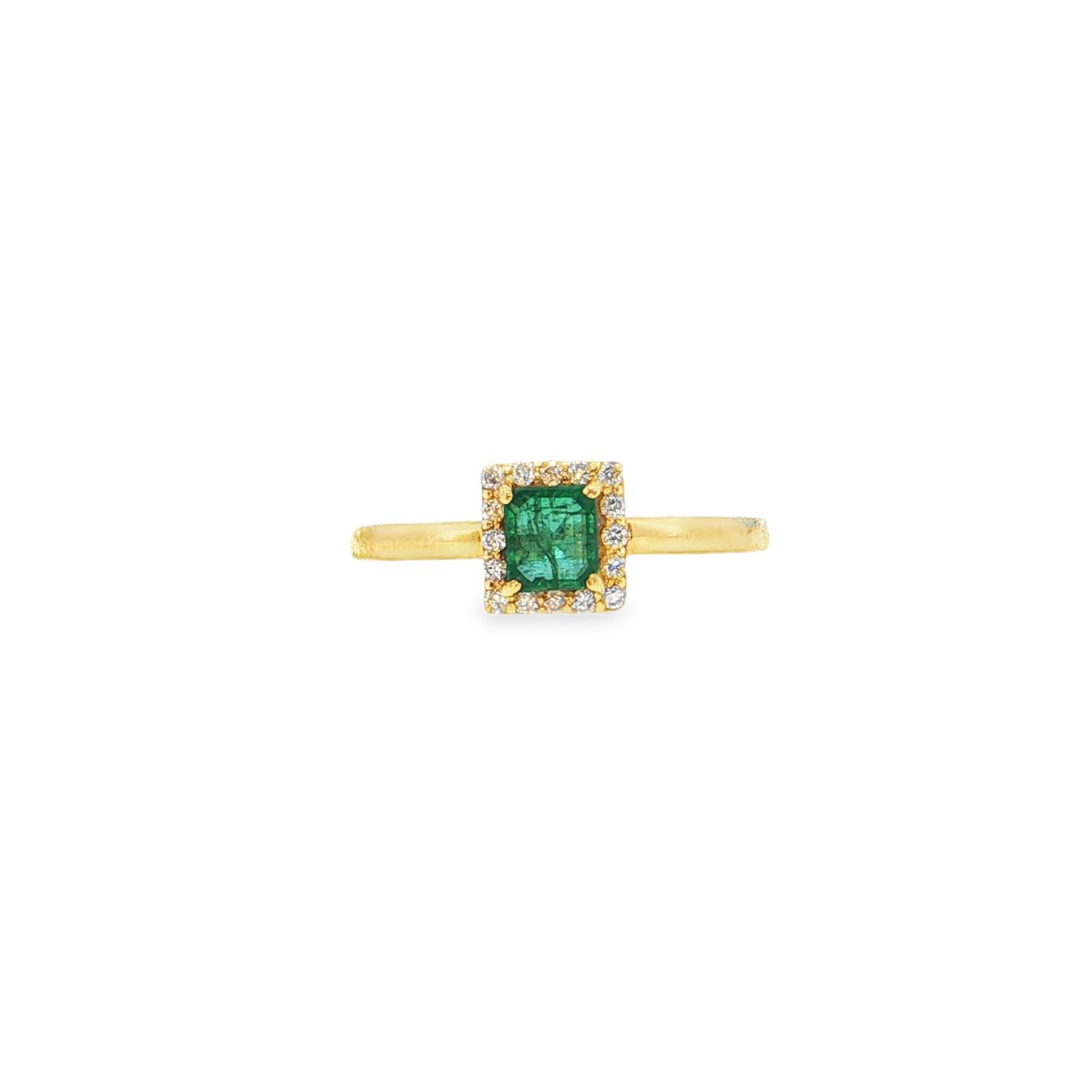 ​Anillo Esmeralda y Diamantes