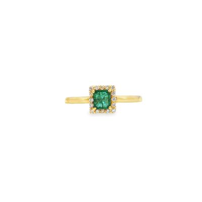 ​Anillo Esmeralda y Diamantes