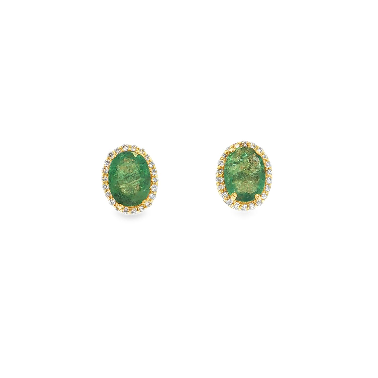 Aretes Esmeraldas y Diamantes