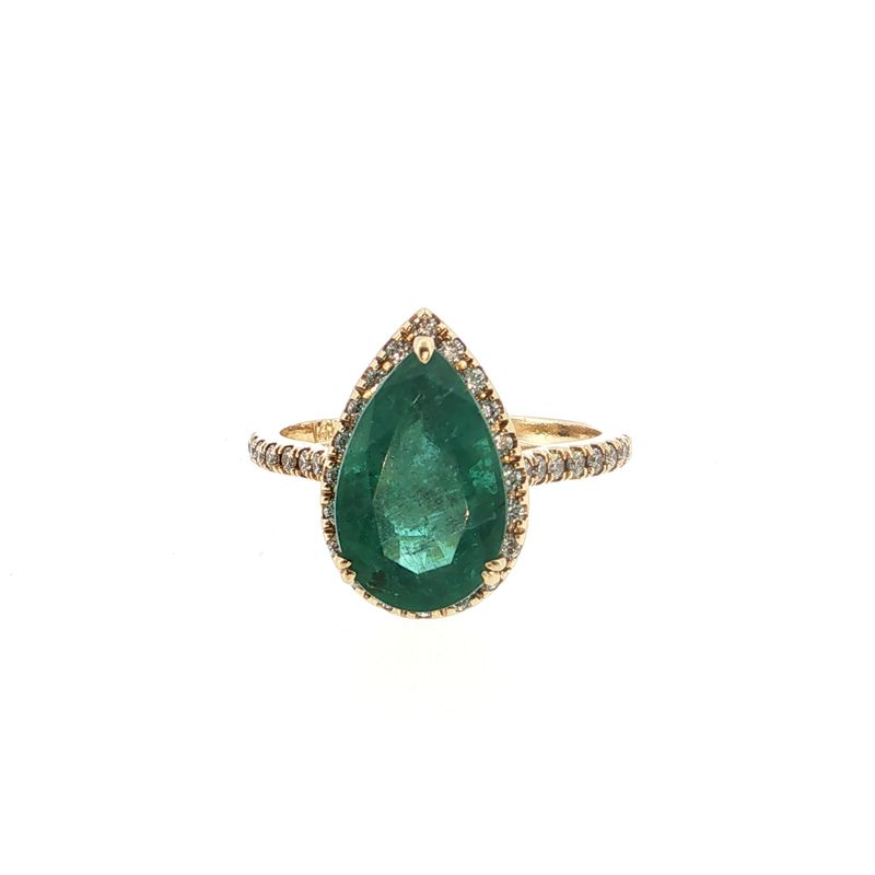 Anillo Esmeralda y Diamantes