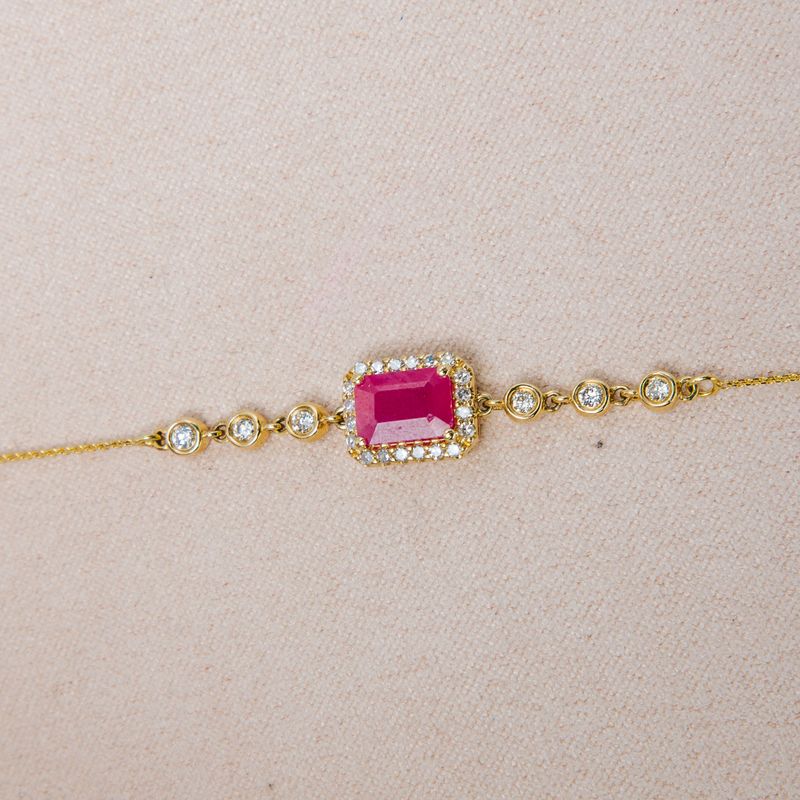 ​Pulsera Rubí y Diamantes