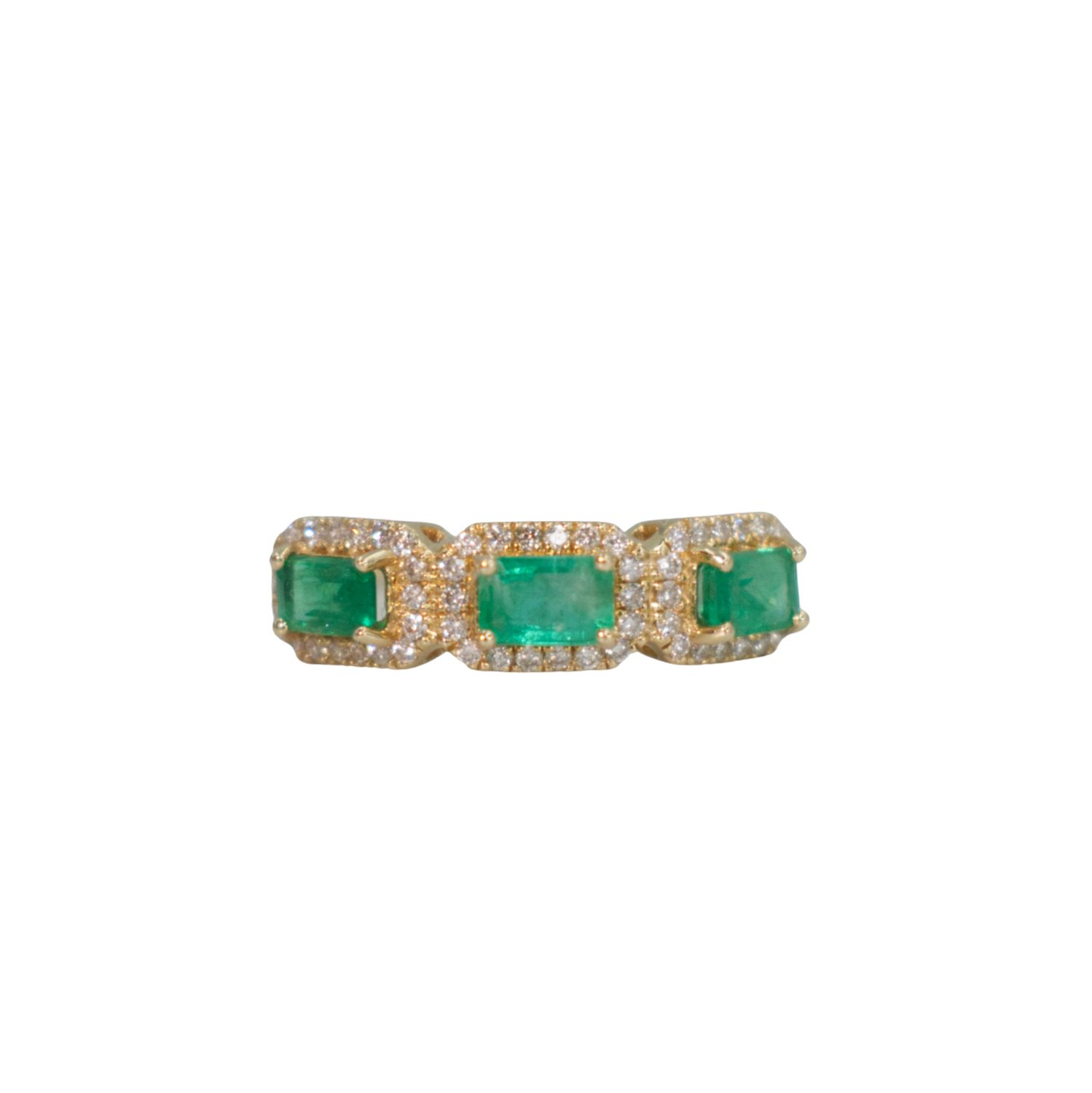 Anillo Churumbela Esmeraldas y Diamantes