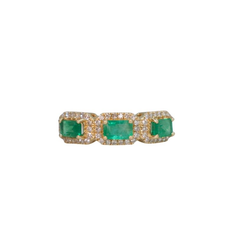Anillo Churumbela Esmeraldas y Diamantes