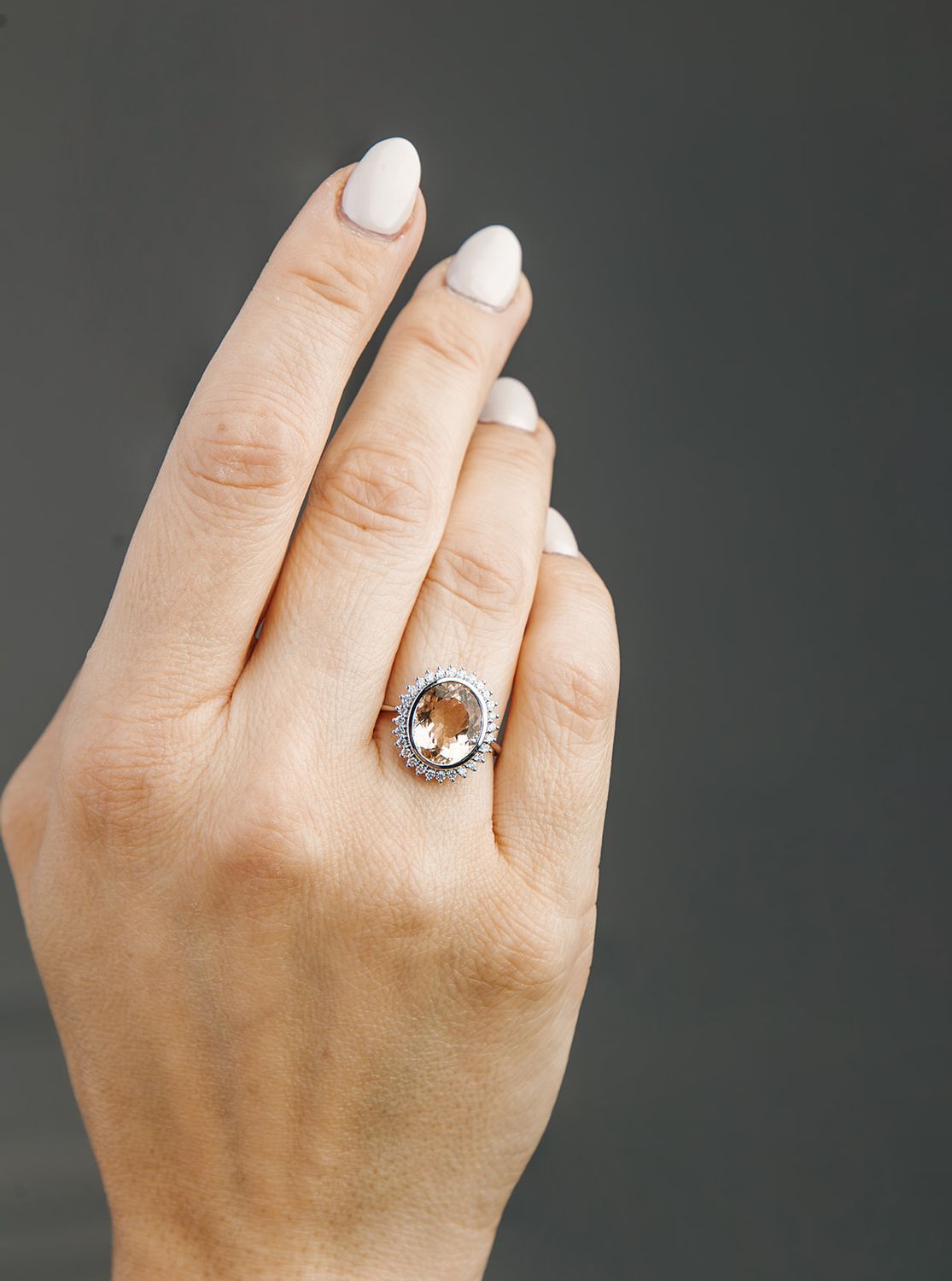 ​Anillo Morganita y Diamantes