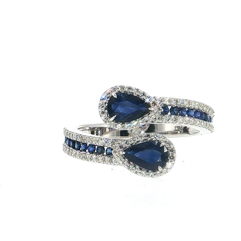 Anillo Zafiros y Diamantes