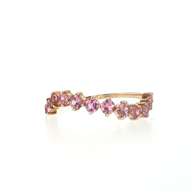 Anillo Churumbela Zafiros Rosas