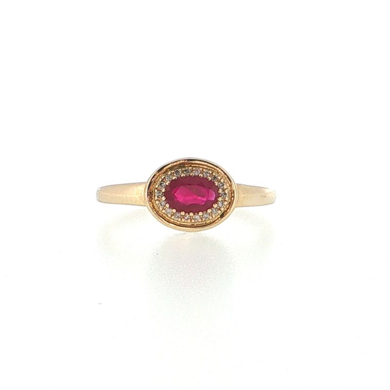 ​Anillo Rubí y Diamantes