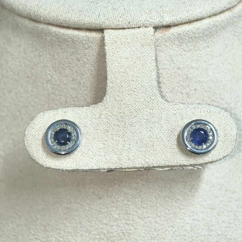 Aretes Zafiros y Diamantes