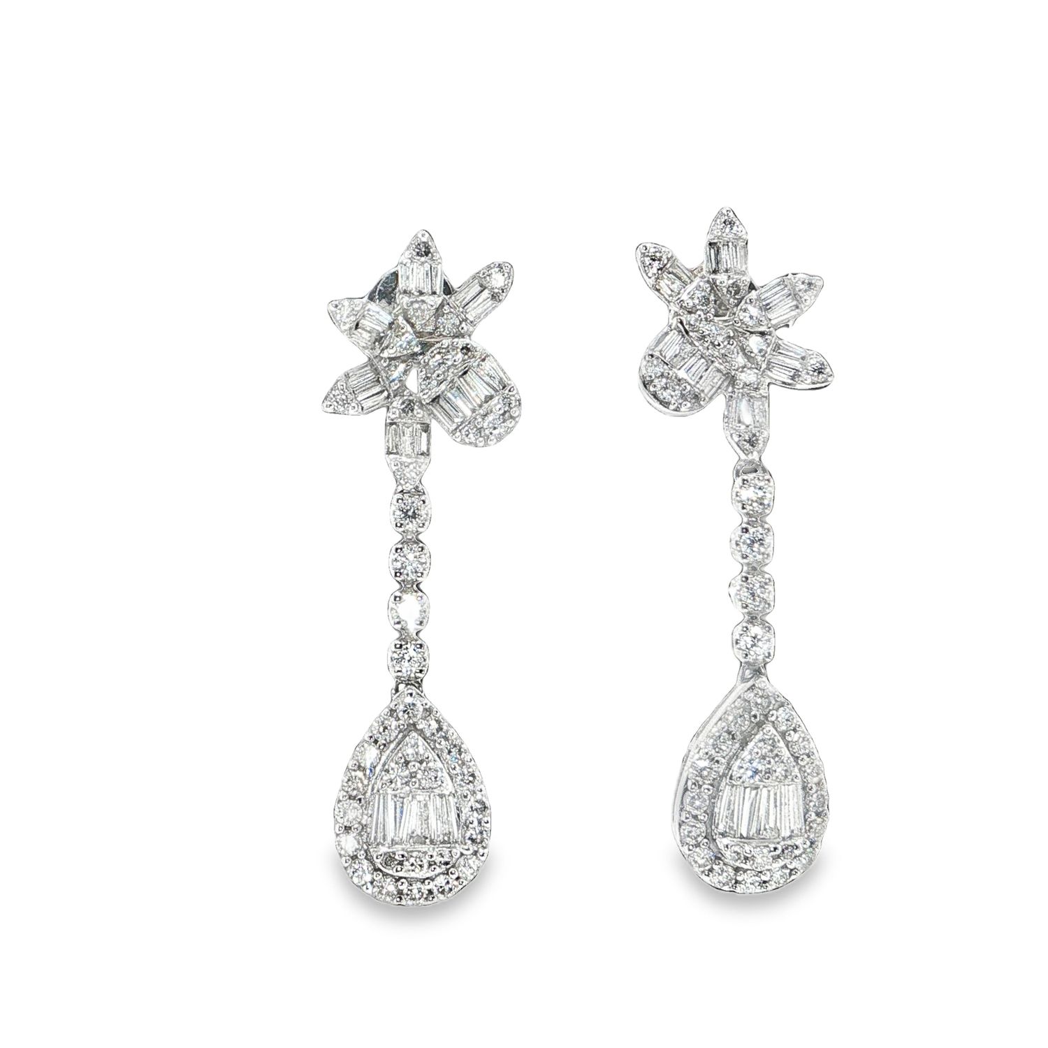 Aretes Largos Diamantes