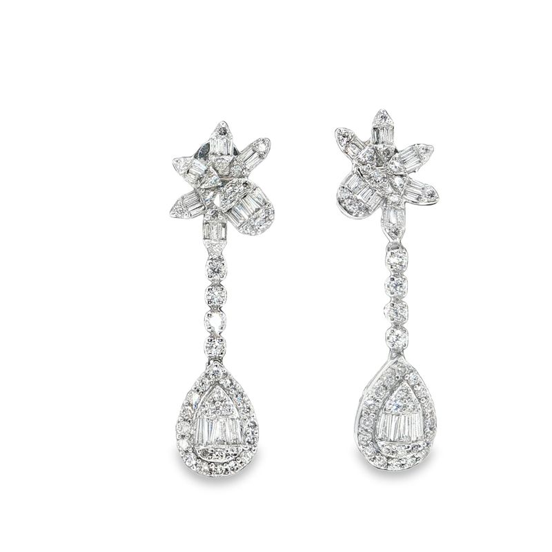 Aretes Largos Diamantes