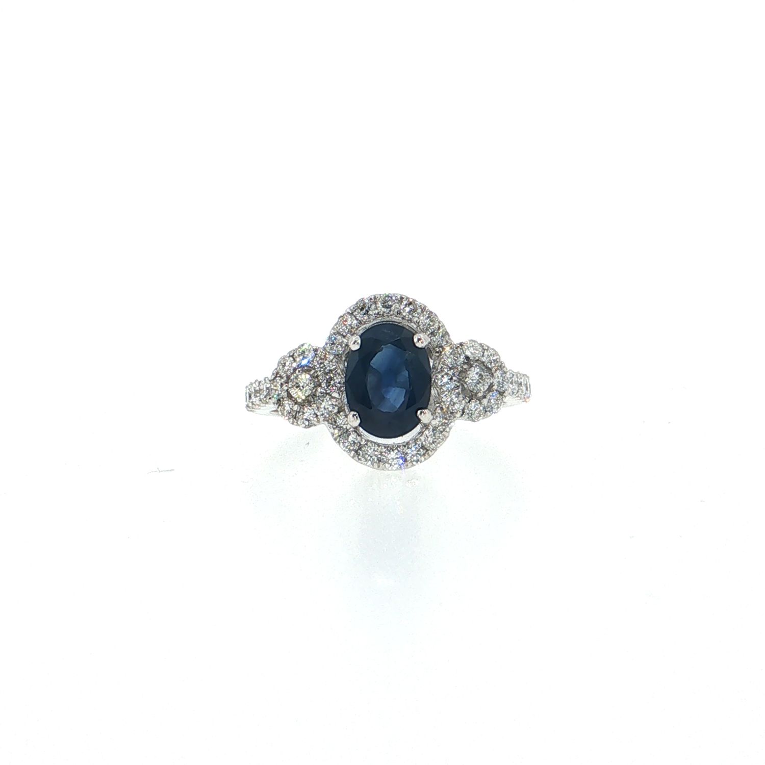 Anillo Zafiro y Diamantes