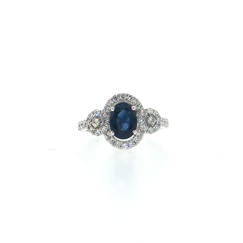 Anillo Zafiro y Diamantes